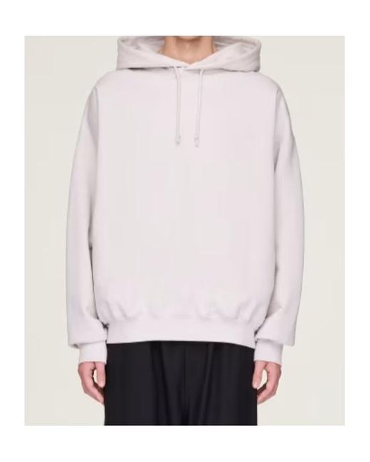 Y-3 Gray Logo Printed Drawstring Hoodie for men