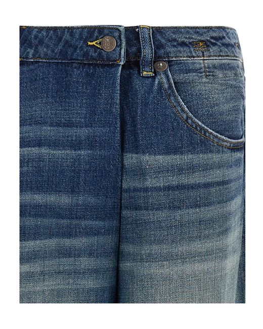 R13 Blue Nico Wide-Leg Jeans