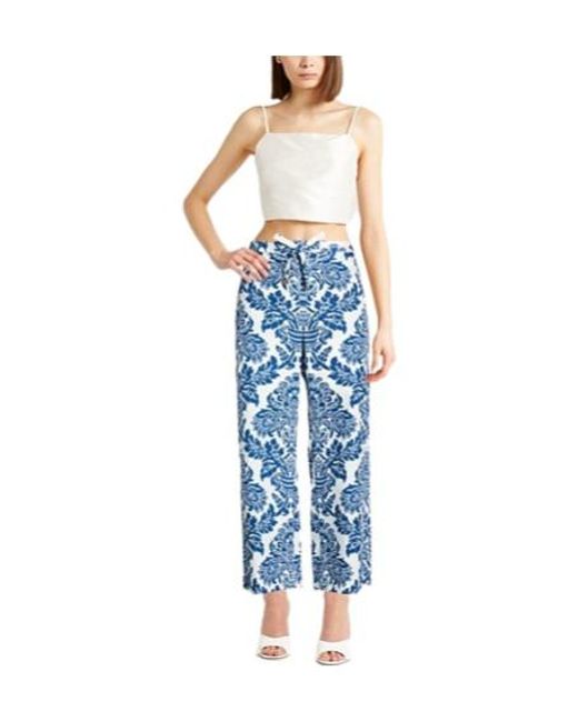 Max Mara Blue Wide-Leg Trousers