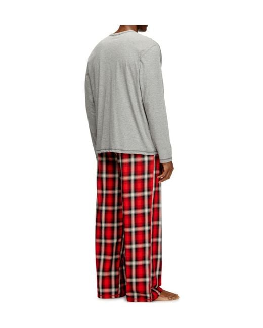 DIESEL Gray Kit-Liam Pajama Set for men