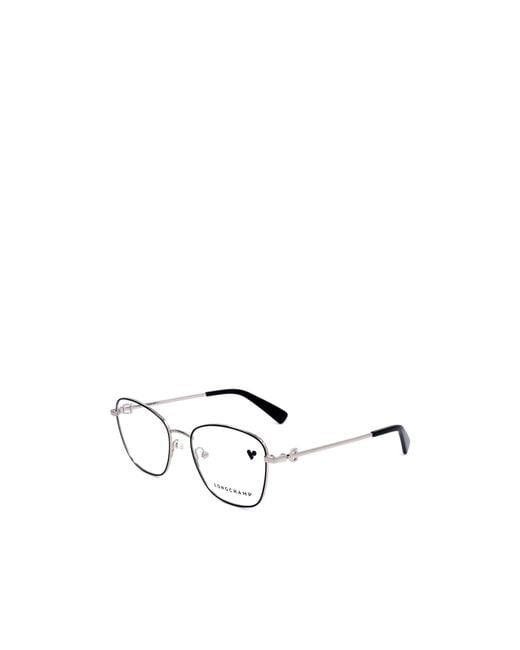 Longchamp White Rectangle Frame Glasses