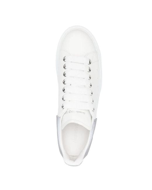 McQueen White Oversized Lace-Up Sneakers