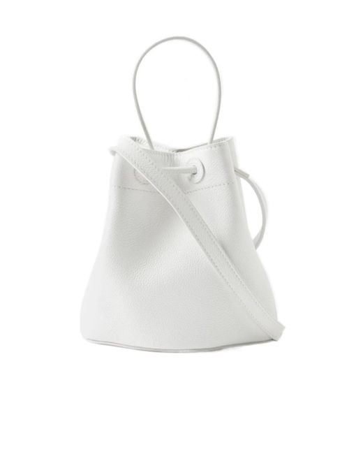 Burberry White Mini Tb Bucket Bag