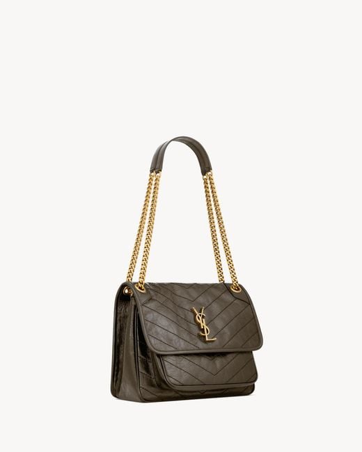 Saint Laurent Multicolor Niki Logo Plaque Medium Shoulder Bag