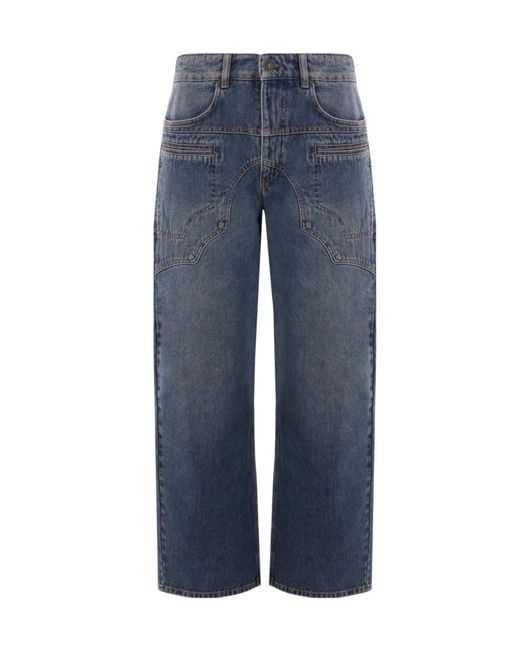 Isabel Marant Blue Belt Loop Denim Trousers