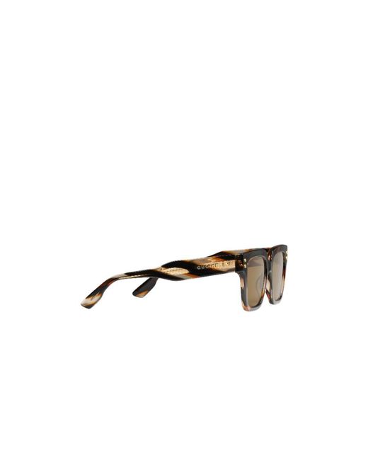 Gucci Metallic Eyewear Rectangular Frame Sunglasses for men