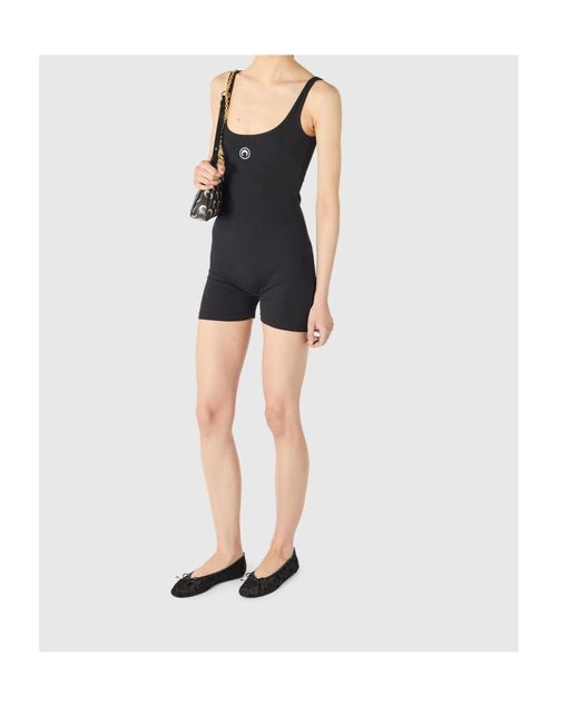MARINE SERRE Black Combinaison En Coton Noir
