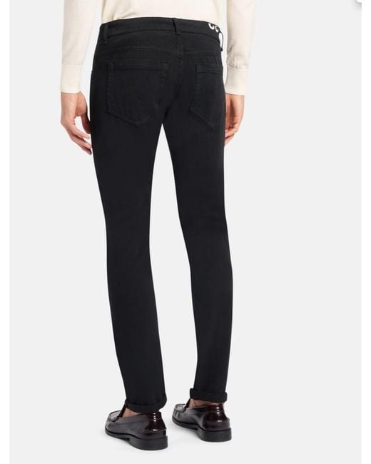 Dondup Black Cuffed-Hem Jeans for men