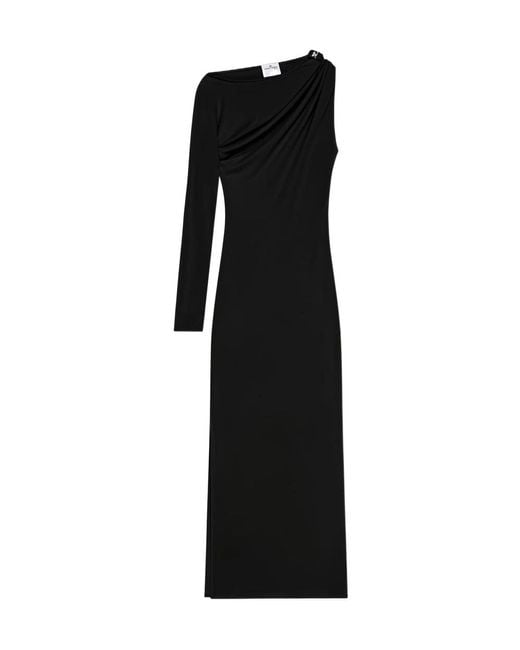 Courreges Black Courrèges Asymmetric Long Dress