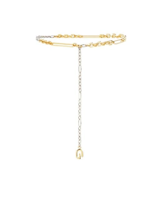 Givenchy White G Link Two-Tone Necklace for men