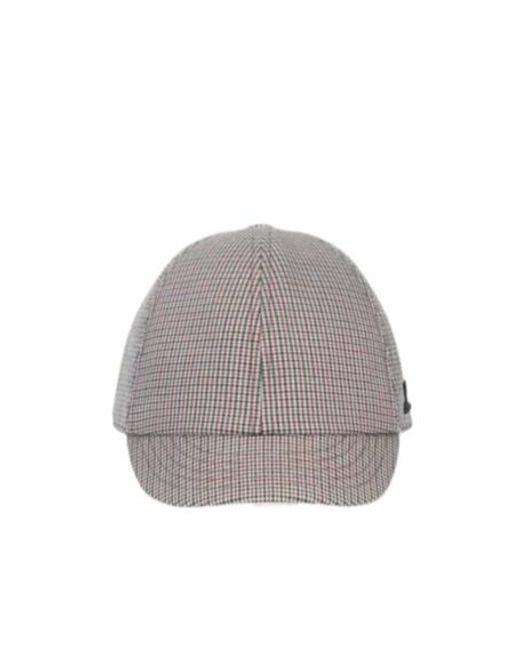 Courreges Gray Houndstooth Logo Cap
