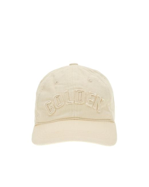 Golden Goose Deluxe Brand Natural Logo-Patch Star-Stud Baseball Cap for men