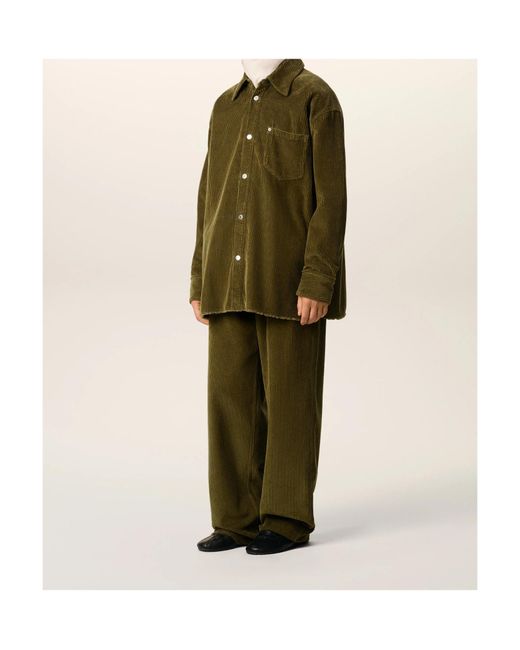 AMI Green Cotton Overshirt for men