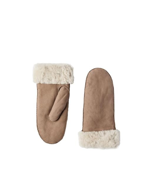 Brunello Cucinelli White Shearling Gloves