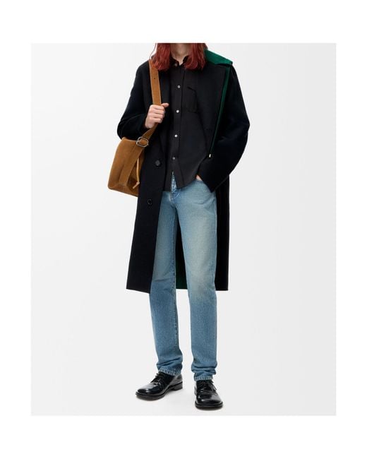 Loewe Black Hooded Cuff Coat for men