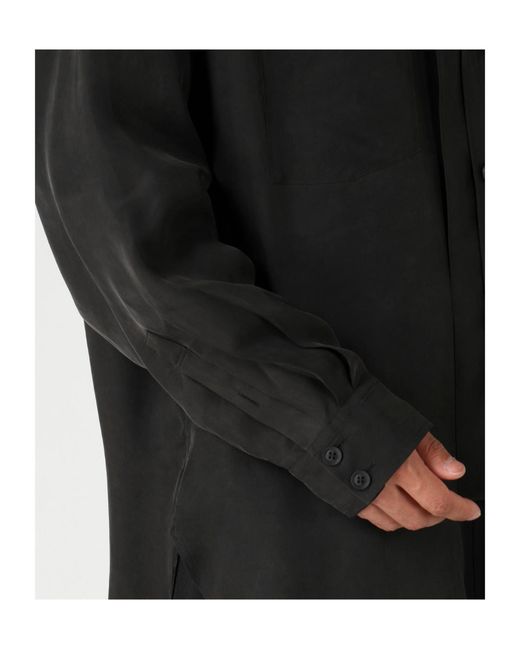 Yohji Yamamoto Black Pour Homme Curved Hem Shirt for men