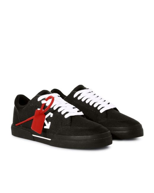 Off-White c/o Virgil Abloh Black Off- Sports Shoes `New Low Vulcanized` for men