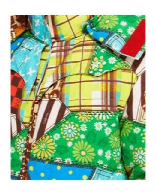 ERL Green Printed Cotton-Blend Down Jacket for men