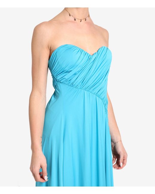 Aniye By Blue Ruffled Strapless Gown