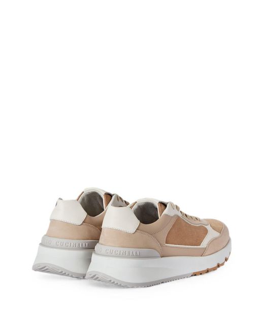 Brunello Cucinelli Natural Nubuck And Suede Runners for men