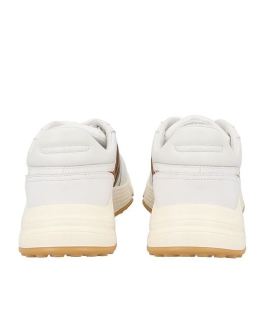 Hogan White Logo-Patch Panelled Sneakers for men