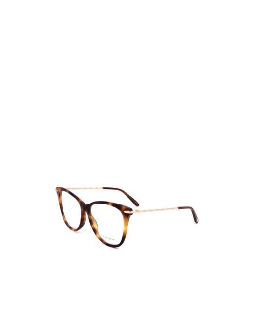 Elie Saab White Cat-Eye Frame Glasses