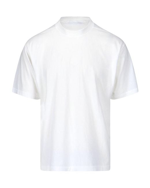 Stone Island White Embroidered-Logo Cotton T-Shirt for men