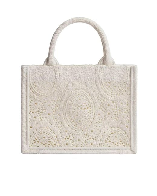 Dior Natural Mini Book Tote With Strap