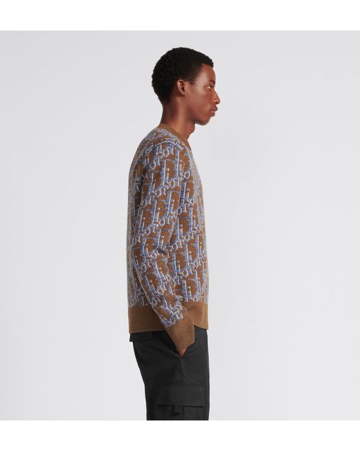 Dior Gray Oblique Sweater for men