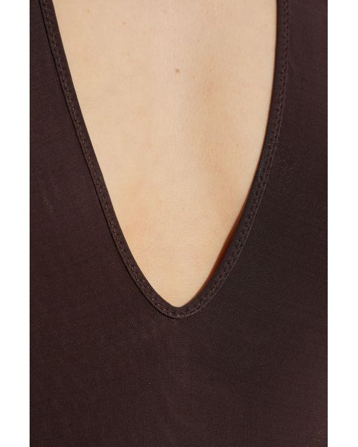 Zimmermann Brown Dawning Long Sleeved Bodysuit