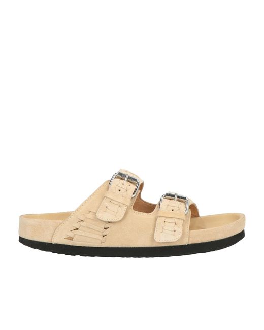 Isabel Marant White Round Toe Technical Sandals