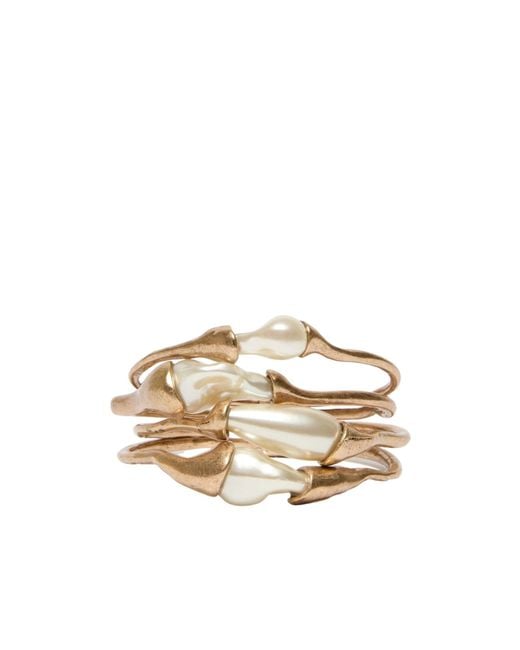Weekend by Maxmara Metallic Beaded Metal Bracelet