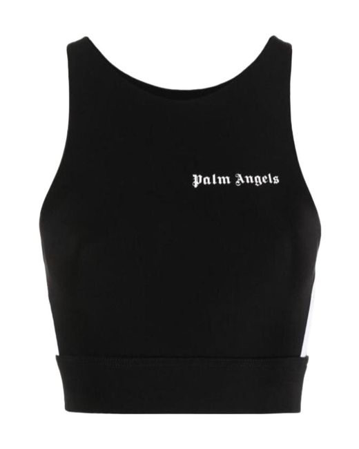 Palm Angels Black Training Track Top