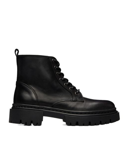 Staud Black Henry Combat Ankle Boots