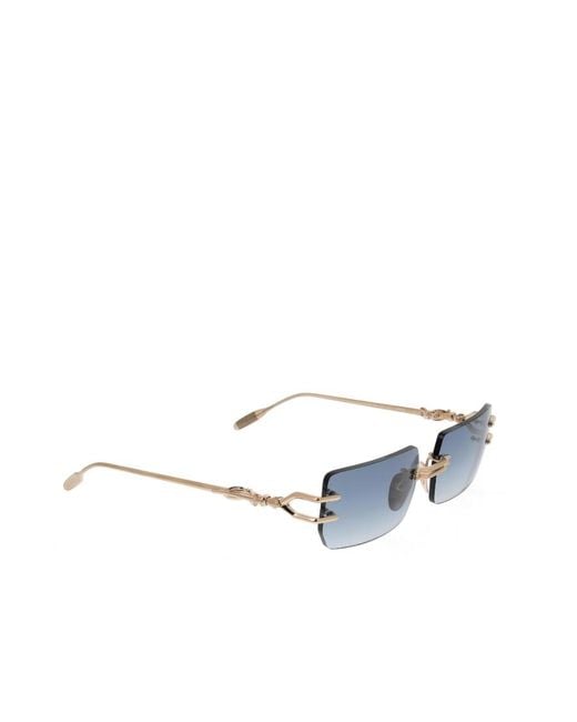 Chrome Hearts Blue Rectangular Sunglasses for men