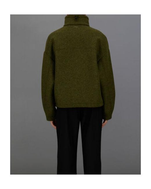 Herno Green High-Neck Zip-Front Jacket for men