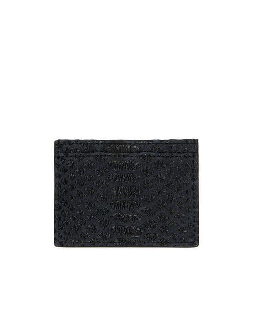 Vivienne Westwood Black Orb-Plaque Snakeskin-Effect Cardholder