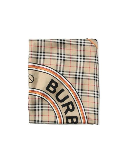 Burberry White Montage-Print Square Scarf
