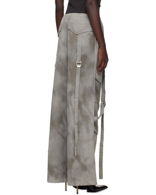 Acne Gray Buckle Detailed Pants for men