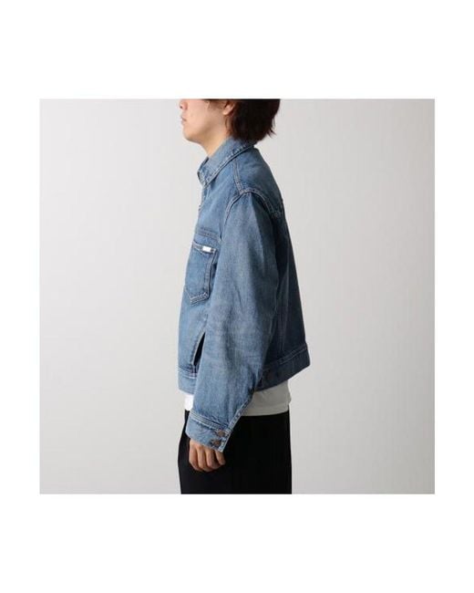 Céline Blue Long-Sleeved Denim Jacket for men