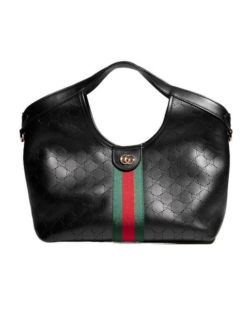 Gucci Black Giglio Small Tote Bag