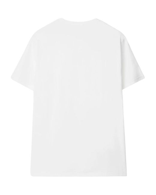 Burberry White Cotton T-Shirt for men
