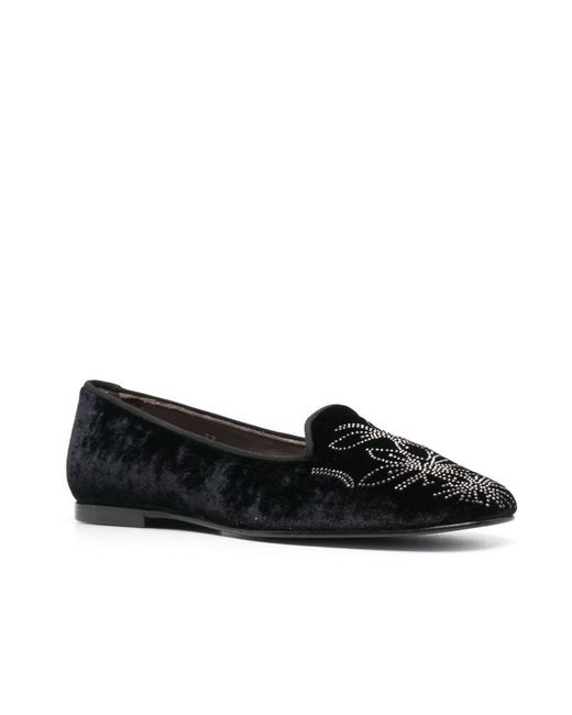 Castaner Black Round-Toe Flat Shoes
