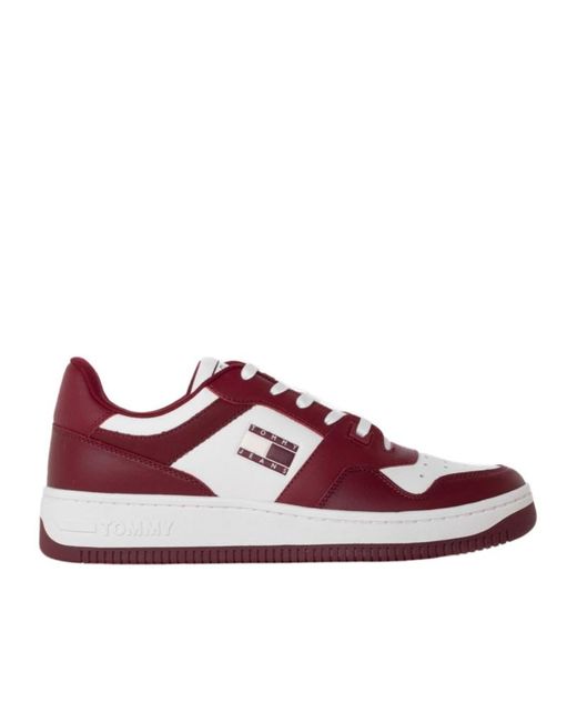 Tommy Hilfiger Purple Retro Basket Sneakers for men