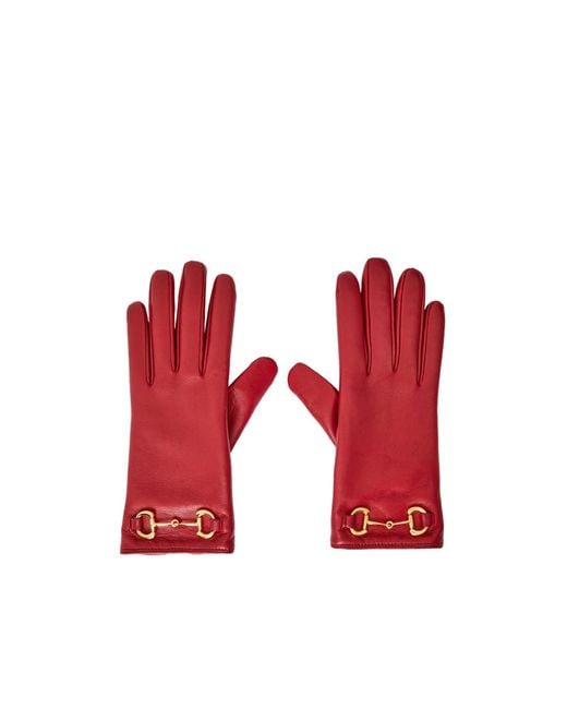 Gucci Red Fresh And Bright Gloves