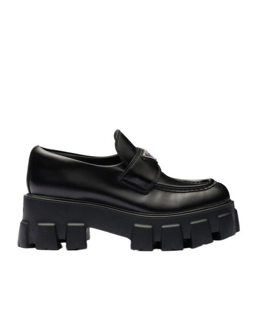 Prada Black Monolith Chunky Loafers