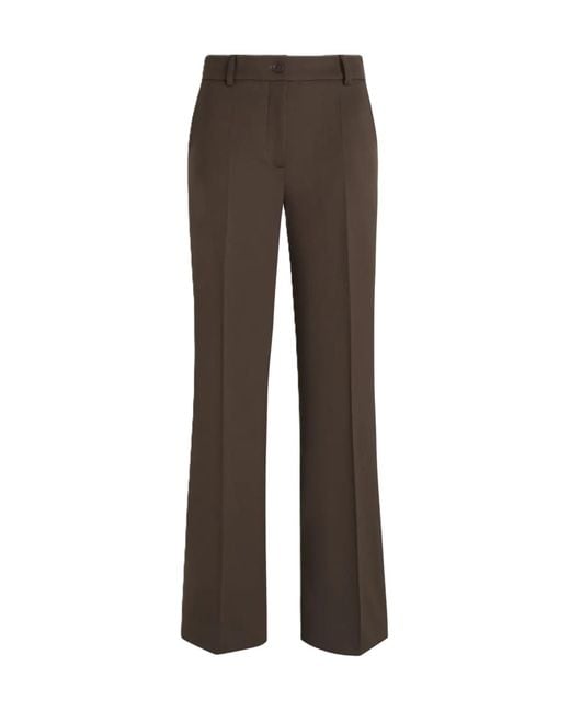 P.A.R.O.S.H. Brown Casual Trousers With Belt Loops