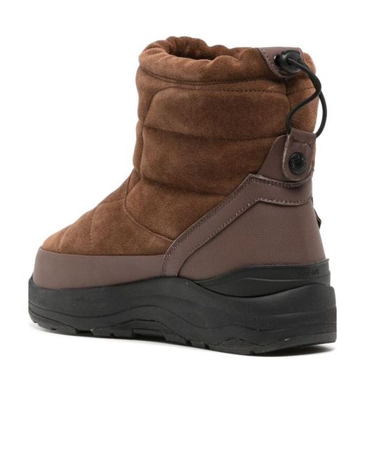 Suicoke Brown Round-Headed Boots for men