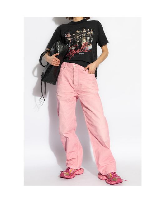 Balenciaga Black T-Shirt With Print