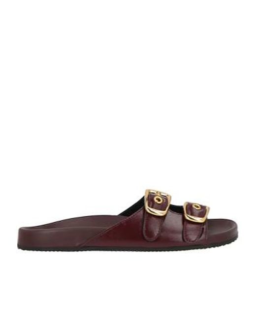 Chloé Brown Minimal Round-Toe Sandals